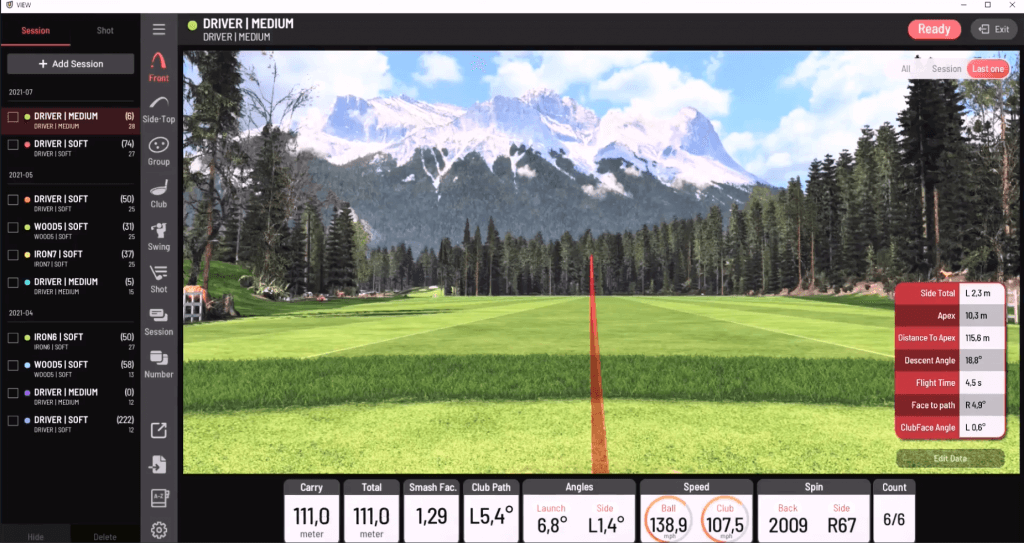 Schlaganalyse Driving Range